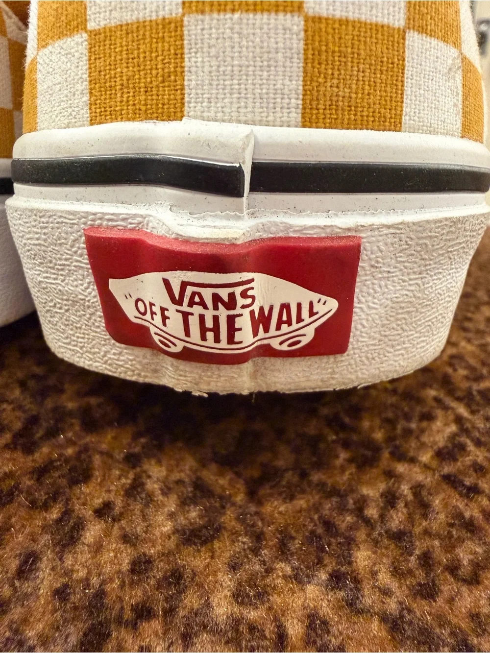 Vans Checkerboard Slip-On Sneakers in Yellow and White